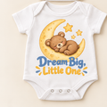 Dream Big Little One Moon and Bear Baby Onesie