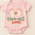 Made with Love Baby Footprints Onesie
