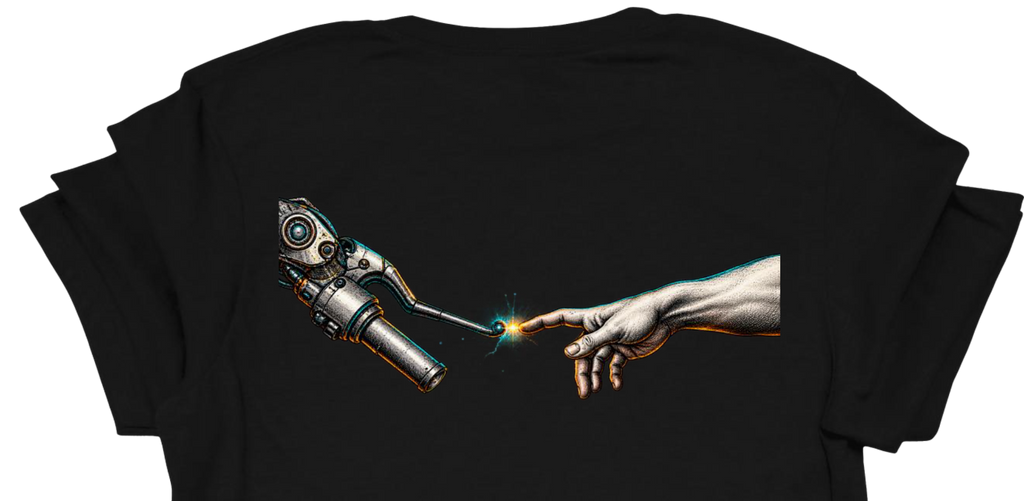 Drop a Gear and Disappear – Human & Machine Motorcycle Graphic Tee