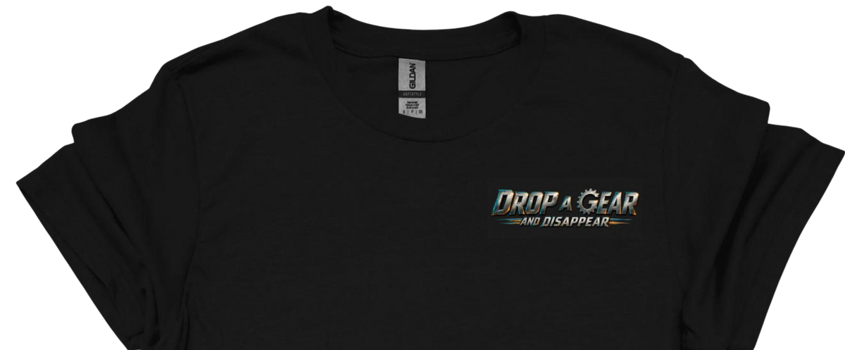 Drop a Gear and Disappear – Human & Machine Motorcycle Graphic Tee