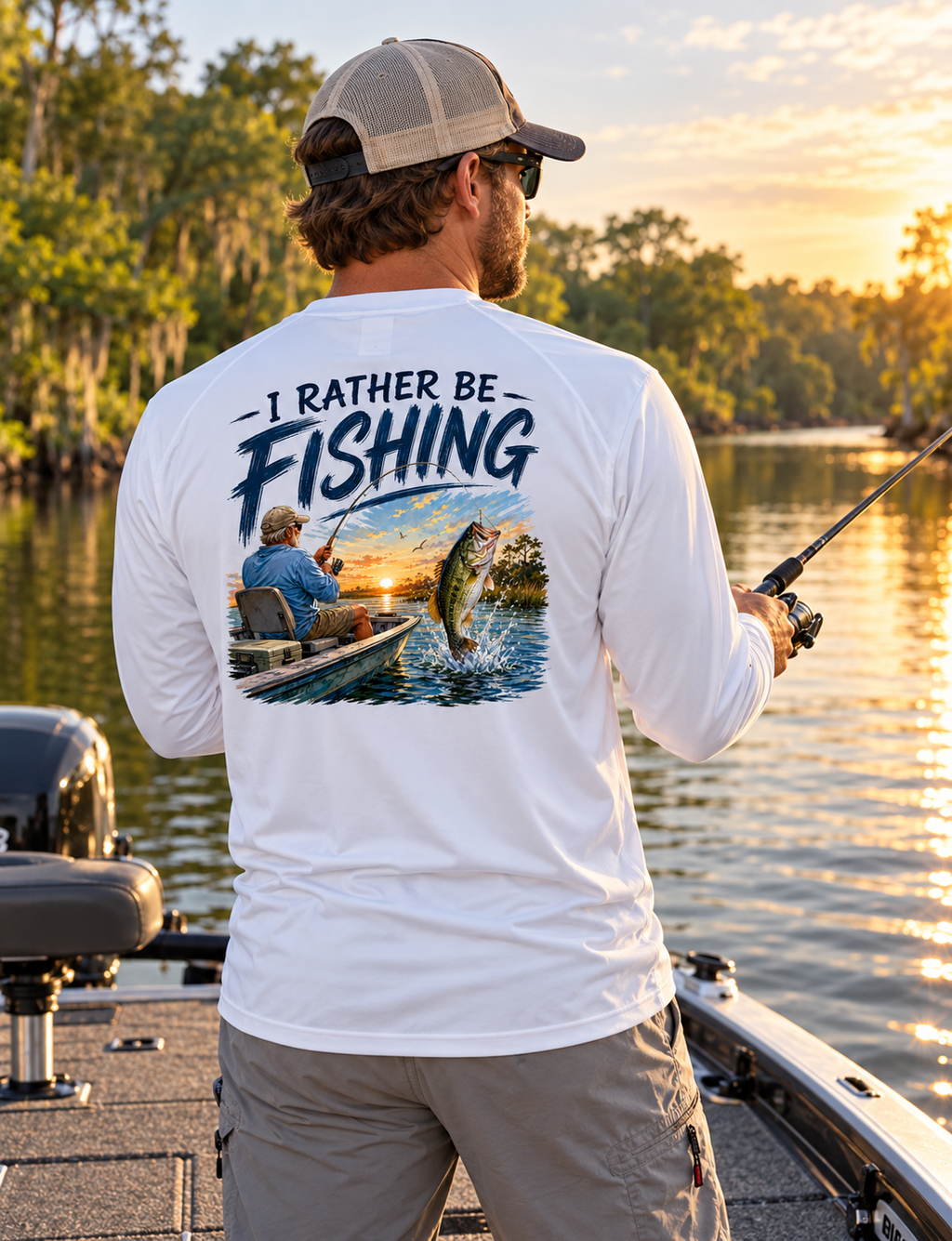 I Rather Be Fishing – Freshwater Long Sleeve DriFit Fishing Shirt