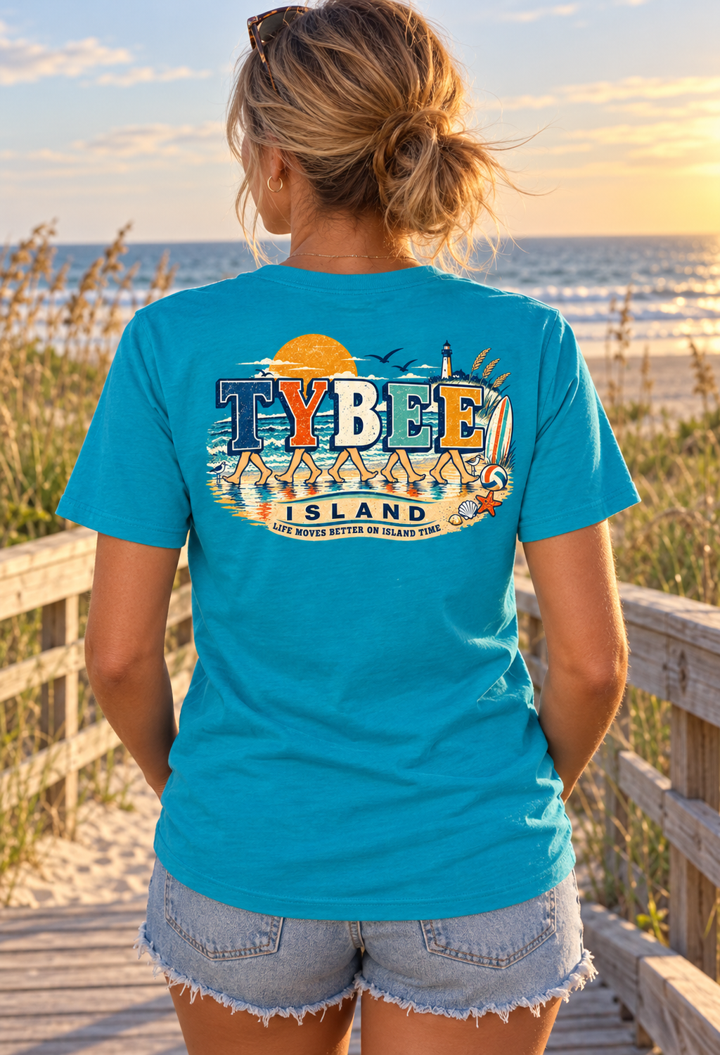 Tybee Island Time Barefoot Beach T-Shirt