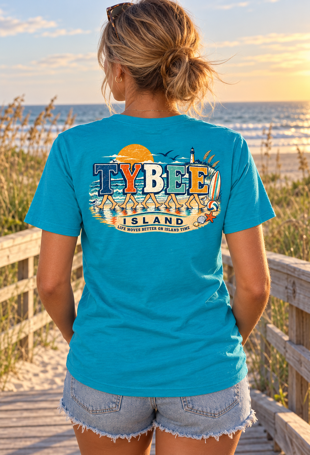 Tybee Island Time Barefoot Beach T-Shirt
