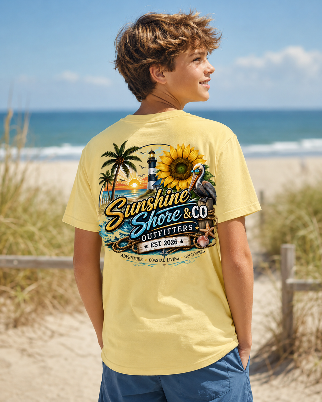 Sunshine Shore & Company Original Logo Youth T-Shirt – Coastal Sunshine Tee
